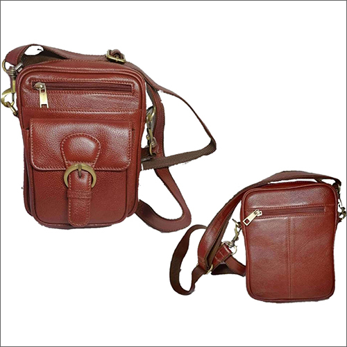 Ladies Brown Leather Side Bag
