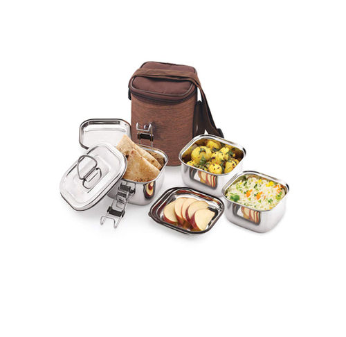 (B) Triple leak proof Tiffin with Bag