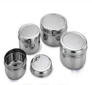Stainless Steel Puri Dabba Stackable Set Of 4