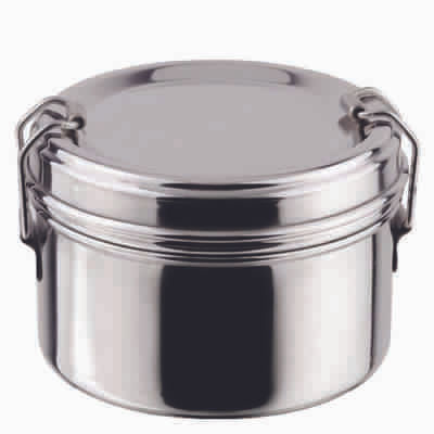 (B) Stainless Steel Food Storage Clip Lock Lunch Box