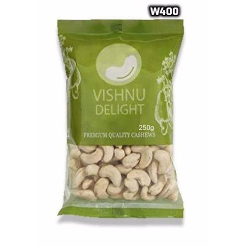 Raw White W400 Whole Cashew Nut, Packaging Size 250g
