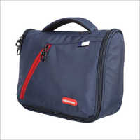 Toiletry Kit Bag - Polyester Material,  Blue Color, Toiletry Pattern Design Features