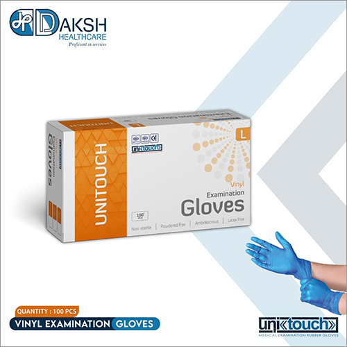 100 Pcs Blue Vinyl Examination Gloves