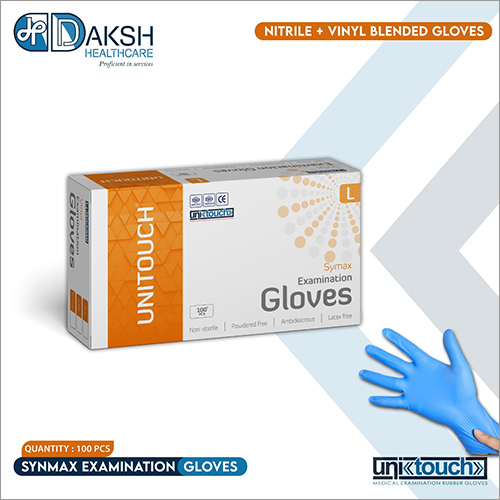 Blue 100 Pcs Synmax Examination Gloves