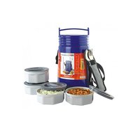 Premium Stainless Steel Insulated Lunch Box Set With Vacuum Flask & Carry Bag - Capacity: Medium Milliliter (ml)