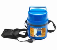 Kook Island Electric Lunch Box - Food-grade Plastic, 1.5 Liters, Blue | Portable Lightweight Design, Electric Heating, Thermal Insulation