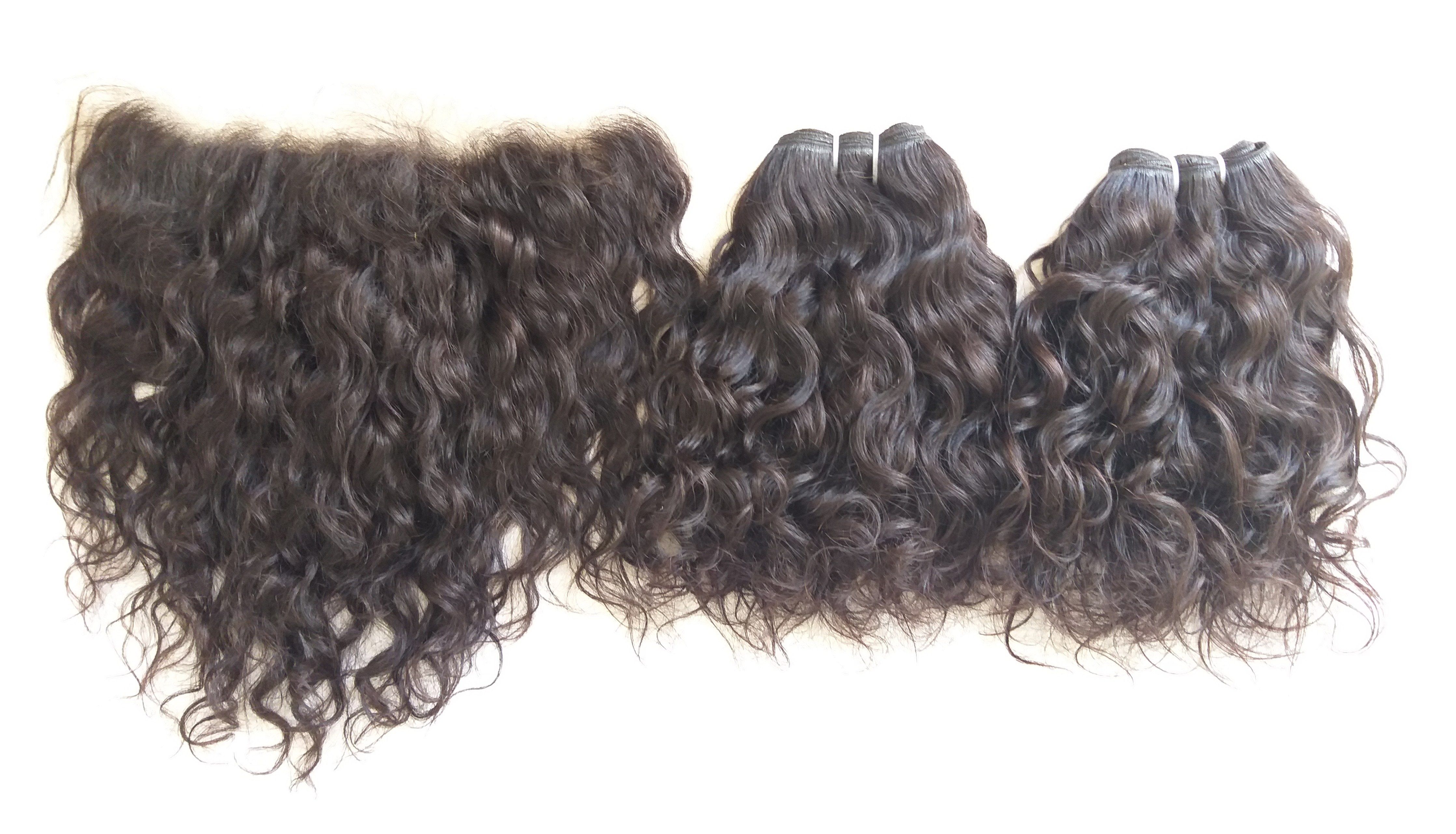 Steamed Curly Human Hair frontal