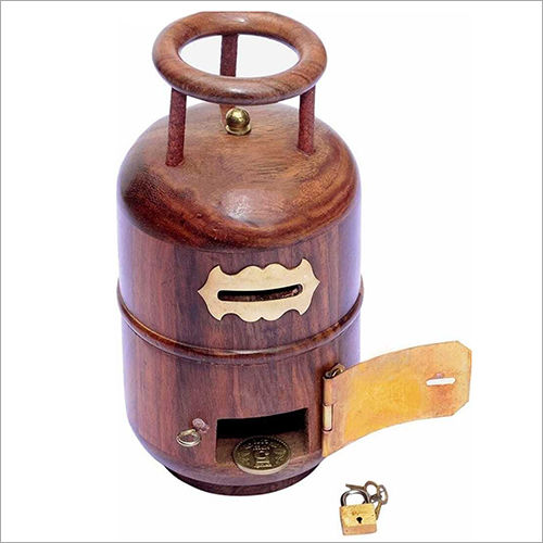 Wooden Cylinder Money Bank