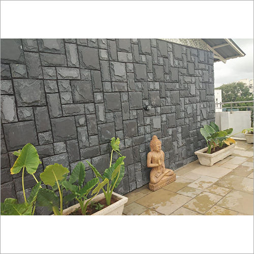 black stone wall tile