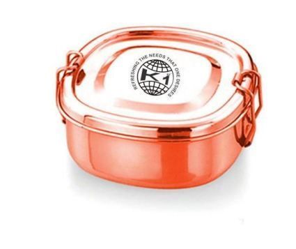 Stainless Steel and Copper Chakra Shape Bento Lunch Box