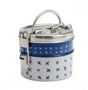 SS Enamel Printed Clip Tiffin