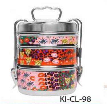 SS Designer Enamel Clip Tiffin