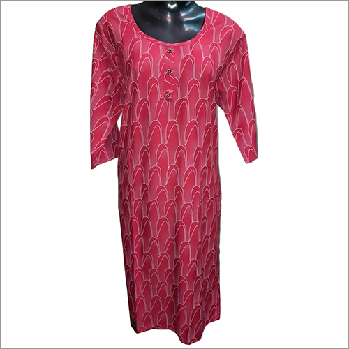 Ladies Printed Rayon Kurtis