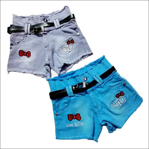 Buy Kookie Kids Denim Washed Shorts Solid With Ice Cream Embroidery Blue  for Girls (12-18Months) Online in India, Shop at FirstCry.com - 10508579