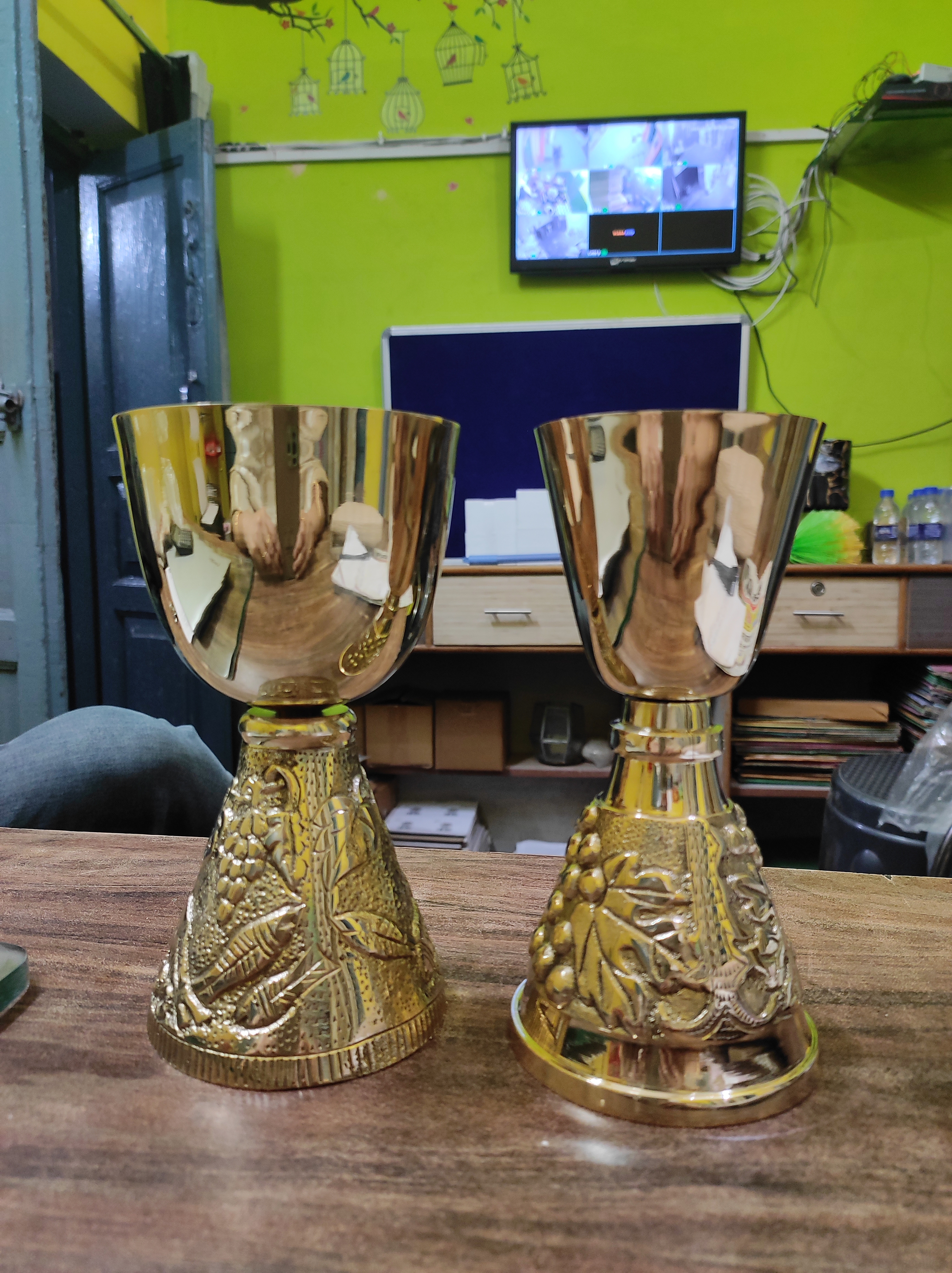 BRASS HIGH QUALITY BIG CHALICE CHURCH SUPPLIES