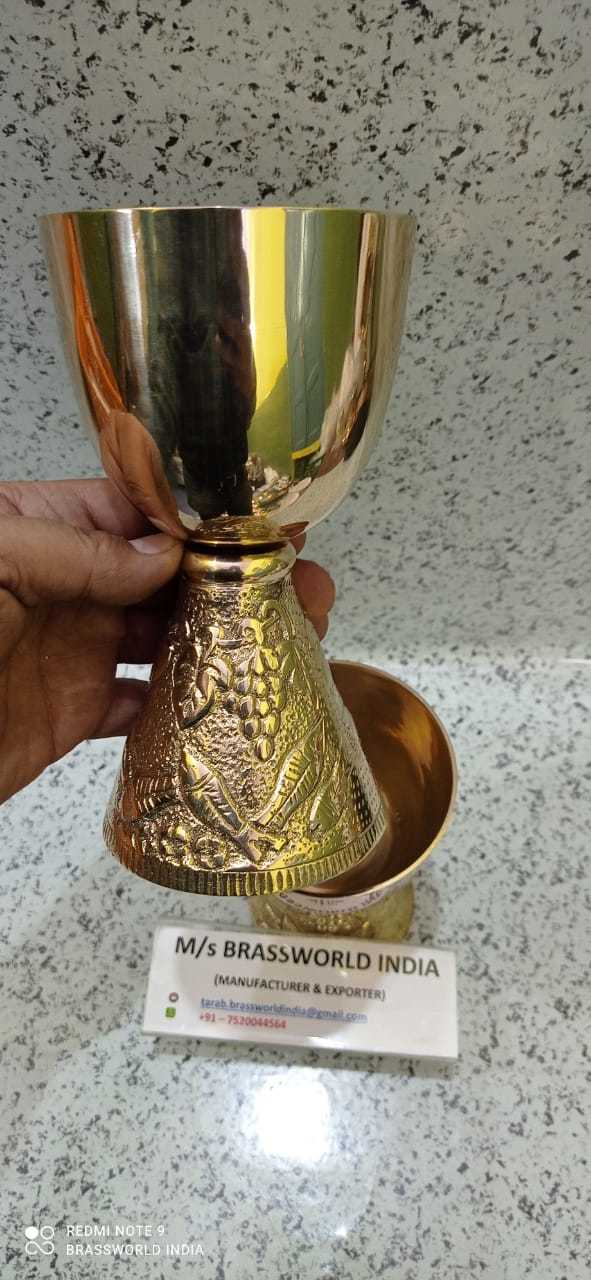 BRASS HIGH QUALITY BIG CHALICE CHURCH SUPPLIES