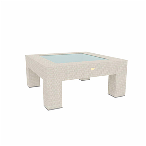 Coated Aluminium Center Table With Glass Top By LOOM CRAFTS FURNITURE (INDIA) PVT LTD