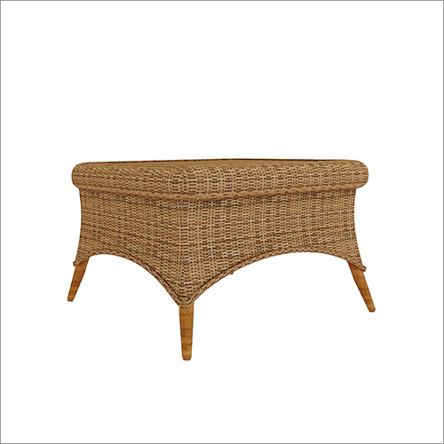 Curved Designed Side Table With Glass Top