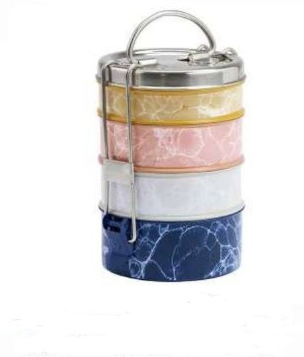 SS Enamel Clip Tiffin