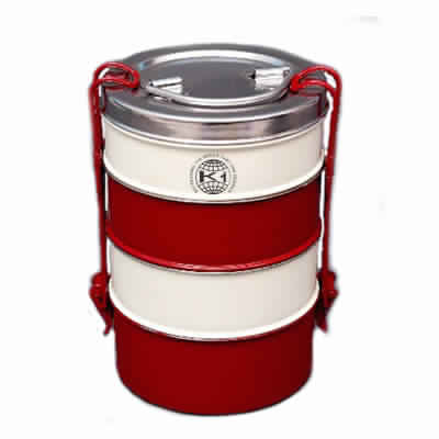 Stainless Steel Colored Clip Tiffin Box