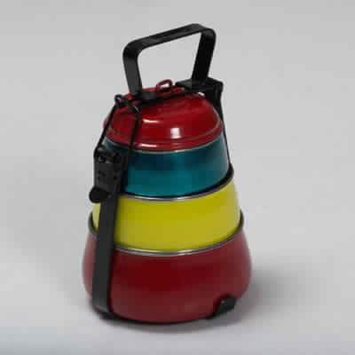 Multicolored Pyramid Shape Lunch Box