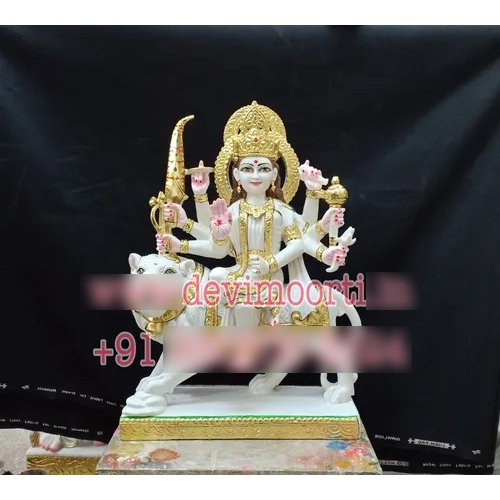 White Marble Durga Moorti