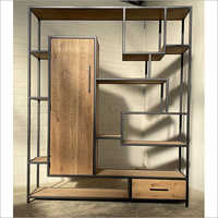 Metal And Wooden Wardrobe