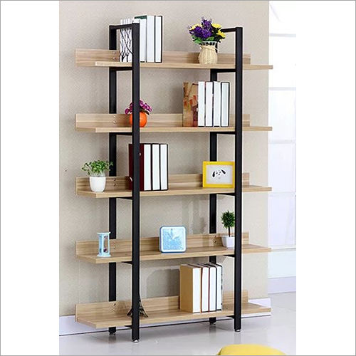 Wooden And Metal Bookshelf