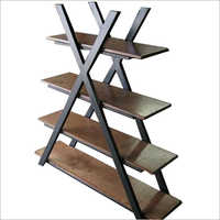 Metal And Wooden Bookshelf