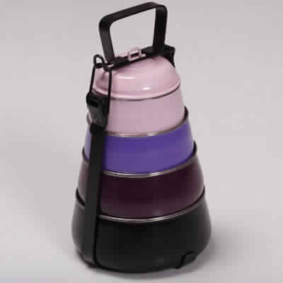 Multicolored Pyramid Shape Lunch Box