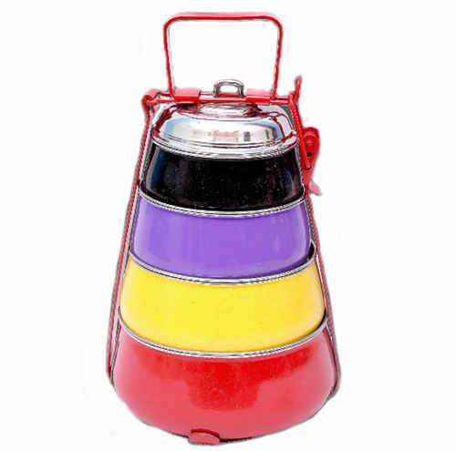 Multicolored Pyramid Shape Lunch Box