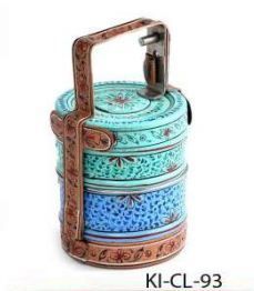 Ss Enamel Handle Tiffin