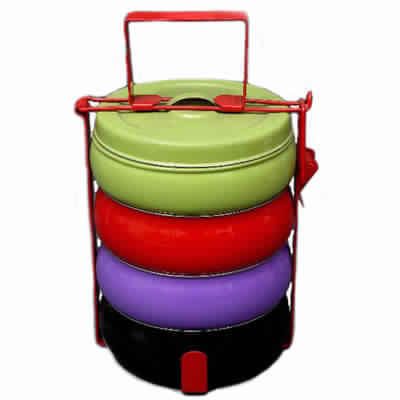 Multicolour Belly Shape Lunch box