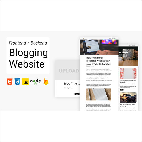 Blogging Website Designing Service - MySQL, React Framework, WordPress | SEO Optimized, Mobile Friendly, Fast Loading, User Friendly, Content Focused, Visually Appealing