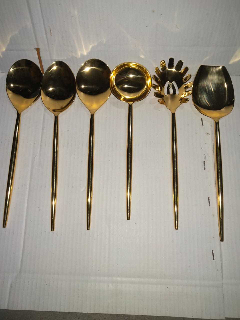 GOLD PLATED  SERVING SPOON