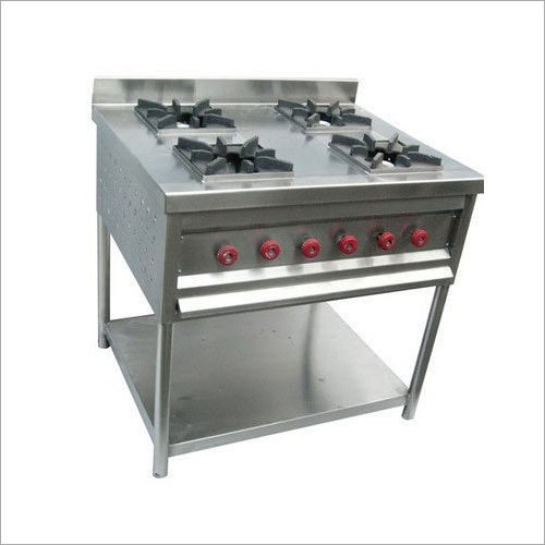 Stainless Steel Four Burner Gas Range