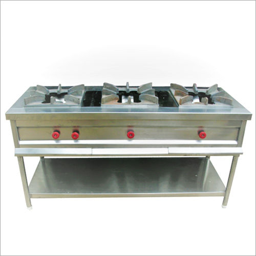 Stainless Steel Three Burner Gas Range