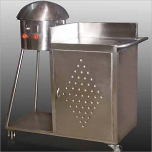 Stainless Steel Roomali Roti Station with Cabinet