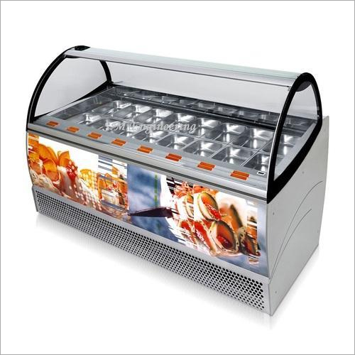 Glass and Stainless Steel Gelato Display Counter