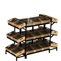 Powder Coating Hot Selling Wall Mounted Fruit Stand And Vegetable Rack