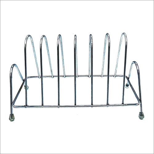 Stainless Steel Square Plate Rack Stand Holder For Kitchen By KUMAR ENTERPRISES