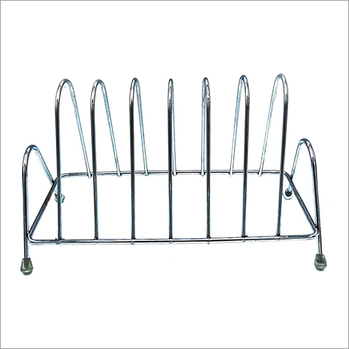 Stainless Steel Square Plate Rack Stand Holder For Kitchen