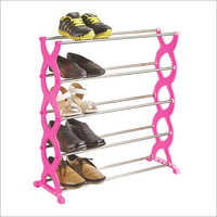 Plastic Stackable 5 Layer Folding Shoe Rack