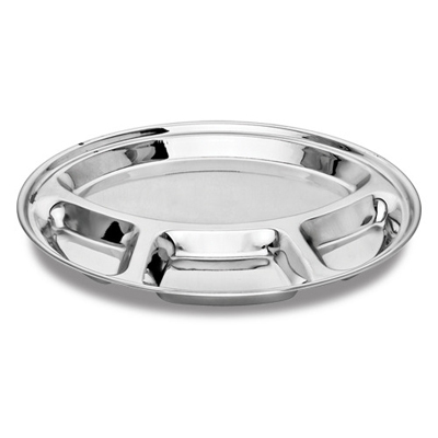 Stainless Steel Four Compartment Round Plate