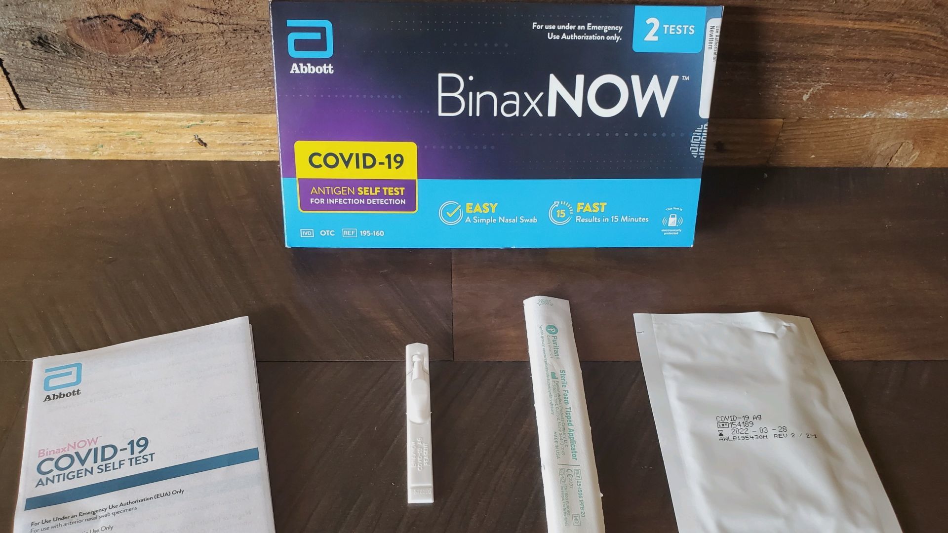 BinaxNOW COVID-19 Rapid Self-Test at Home Kit