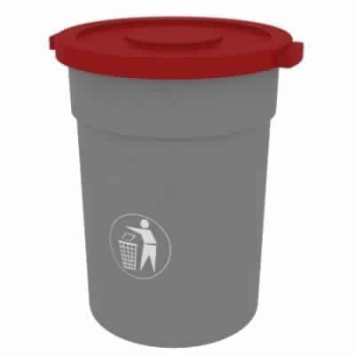 Round Bin with Closed Flat