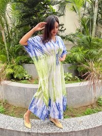 Ladies Dye Printed Kaftan Length: 52 Inch (In)