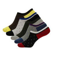 Mens Cotton Dotted Loafer Socks
