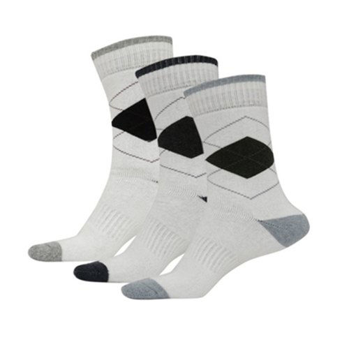 Mens White Full Length Towel Socks