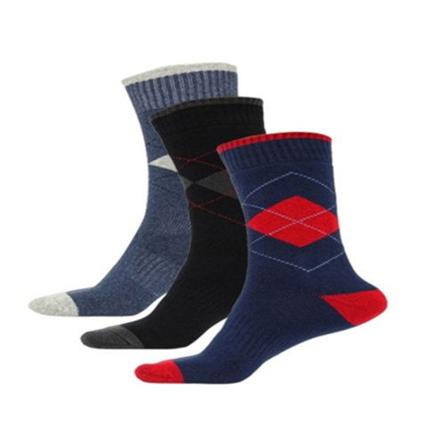 Striped Mens Full Length Towel Socks